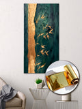 Japanese Golden Bamboo Wall Art | Gold Foil Print | Gold Accent Art for Living Room & Bedroom