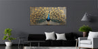 Gilded Art Print: Peacock Gold Accent Wall Decor Canvas Foil