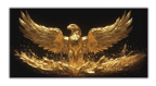Gold Wall Art – Golden Eagle Metallic Foil Canvas