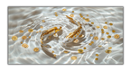 Gold Wall Art – Golden Koi Metallic Foil Canvas