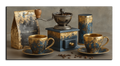 Gilded Art Print Coffee Set – Gold Accent Wall Decor Canvas, Foil