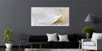 Gold Wall Art – White Peacock Metallic Foil Canvas