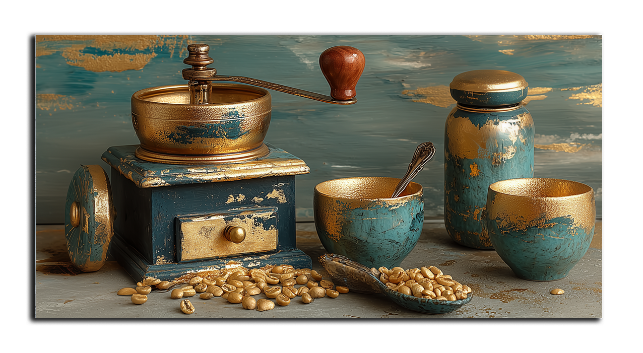 Gold Foil Wall Art Print to the Kitchen Canvas Print