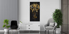 Gold Art Print Elephant – Gold Accent Wall Decor Canvas, Foil
