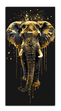 Gilded Art Print Elephant – Gold Accent Wall Decor Canvas, Foil