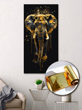 Gold Art Print Elephant – Gold Accent Wall Decor Canvas, Foil