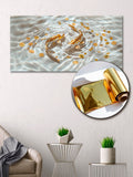 Gold Wall Art – Golden Koi Metallic Foil Canvas