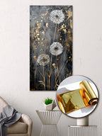 Gilded Art Print Dandelion – Gold Accent Wall Decor Canvas, Foil