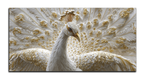 Gold Foil Wall Art Print Peacock – Gold Accent Wall Decor Canvas, Foil