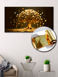 Gilded Art Print Coin Money Tree – Gilded Wall Decor with Gold Accents Foil