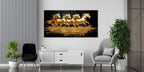 Gilded Art Print Horses – Gilded Wall Decor with Gold Accents Foil