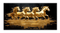 Gilded Art Print Horses – Gilded Wall Decor with Gold Accents Foil