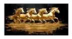 Gilded Art Print Horses – Gilded Wall Decor with Gold Accents Foil