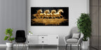 Gilded Art Print Horses – Gilded Wall Decor with Gold Accents Foil
