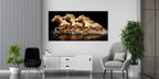 Golden Horse Gold Foil Wall Art Print – Gold Foil Canvas Print Wall Art