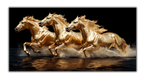 Golden Horse Gold Foil Wall Art Print – Gold Foil Canvas Print Wall Art