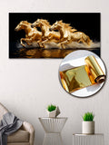 Golden Horse Gold Foil Wall Art Print – Gold Foil Canvas Print Wall Art