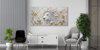 Gold Wall Art – Lion Metallic Foil Canvas