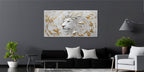 Gold Wall Art – Lion Metallic Foil Canvas