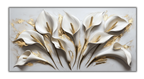 Gold Foil Wall Art Print "Calla Flowers" | Abstract Floral Portrait | Gold Accent Art for Bedroom. & Living Room