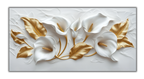 Gilded Art Print Flowers – Gilded Wall Decor with Gold Accent Foil
