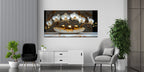 Orchid Flowers Gold Foil Wall Art Print – Gold Foil Canvas Print Wall Art