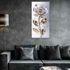 Gold Foil Wall Art Print Rose – Gold Accent Wall Decor Canvas