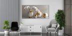 Gilded Art Print Orchid Flowers – Gold Accent Wall Decor Canvas, Foil