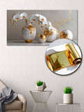 Gold Foil Wall Art Print Orchid Flowers – Gold Accent  Decor Canvas