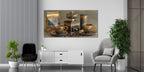 Gilded Art Print Coffee Set – Gold Accent Wall Decor Canvas, Foil