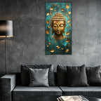 Gilded Art Print Golden Buddha – Gold Accent Wall Decor Canvas, Foil