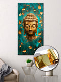 Gold Wall Art Golden Buddha – Gold Accent Wall Decor Canvas, Foil
