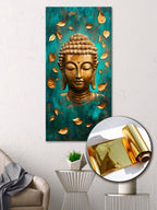 Gold Wall Art Golden Buddha – Gold Accent Wall Decor Canvas, Foil