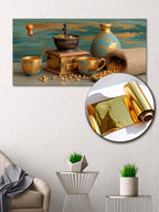 Gold Wall Art – Dining Room Metallic Foil Canvas