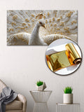Gold Foil Wall Art Print Peacock – Gold Accent Wall Decor Canvas, Foil