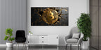 Gilded Art Print Bitcoin – Gilded Wall Decor with Gold Accents Foil