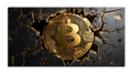 Gilded Art Print Bitcoin – Gilded Wall Decor with Gold Accents Foil
