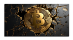 Gilded Art Print Bitcoin – Gilded Wall Decor with Gold Accents Foil