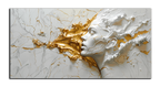 Gilded Art Print Abstract Girl Portrait – Gilded Wall Decor with Gold Accent Foil