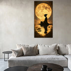 Gold Foil Wall ART Yoga – Gold Accent Wall Decor Canvas, Foil