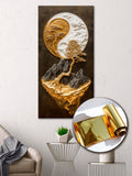 Gold Foil Wall Art Yin-Yang – Gilded Wall Decor & Gold Accent Canvas