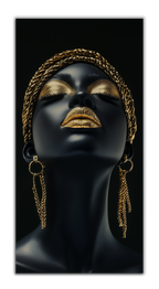 Gilded Art Print Girl – Gilded Wall Decor & Gold Accent Canvas, Foil
