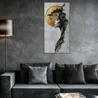 Gilded Art Print Abstract Girl – Gilded Wall Decor & Gold Accent Canvas, Foil