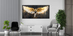 Abstract Gold Foil Wall Art "Angel" | Modern Portrait on Gold Foil | Ready to Hang Canvas
