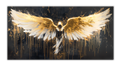 Abstract Gold Foil Wall Art "Angel" | Modern Portrait on Gold Foil | Ready to Hang Canvas