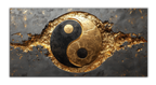 Gold Wall Art – Yin-Yang Metallic Foil Canvas