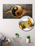 Gold Wall Art – Yin-Yang Metallic Foil Canvas