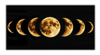 Gold Foil Wall Art Moon Phases – Gilded Canvas Print for Modern Interiors
