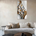 Abstract White & Gold Wall Art | Gold Foil Print | Modern Gold Wall Decor for Living Room