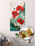 Gold Foil Wall Art Print "Flowers with Gold" | Floral Gold Art Print | Gold Wall Decor